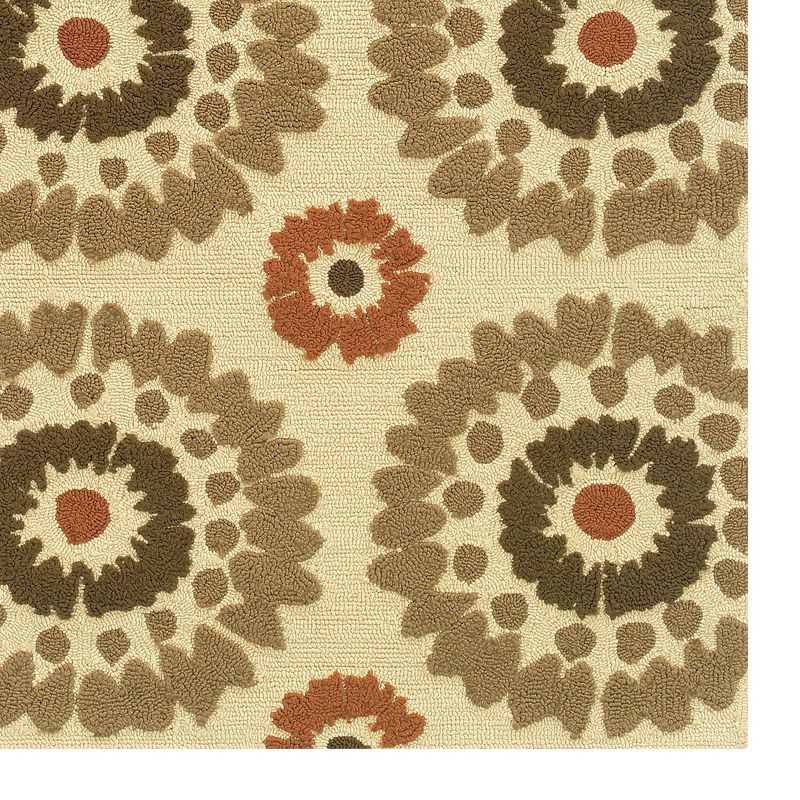 8' x 10' Le Soleil Outdoor Rug Ivory/Terracotta - Linon