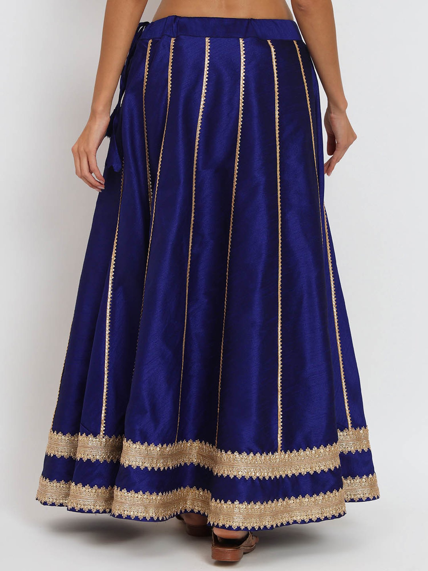 studiorasa Blue Dupion Embellished Skirt