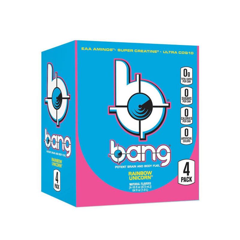 BANG Rainbow Unicorn Energy Drink - 4pk/16 fl oz Can