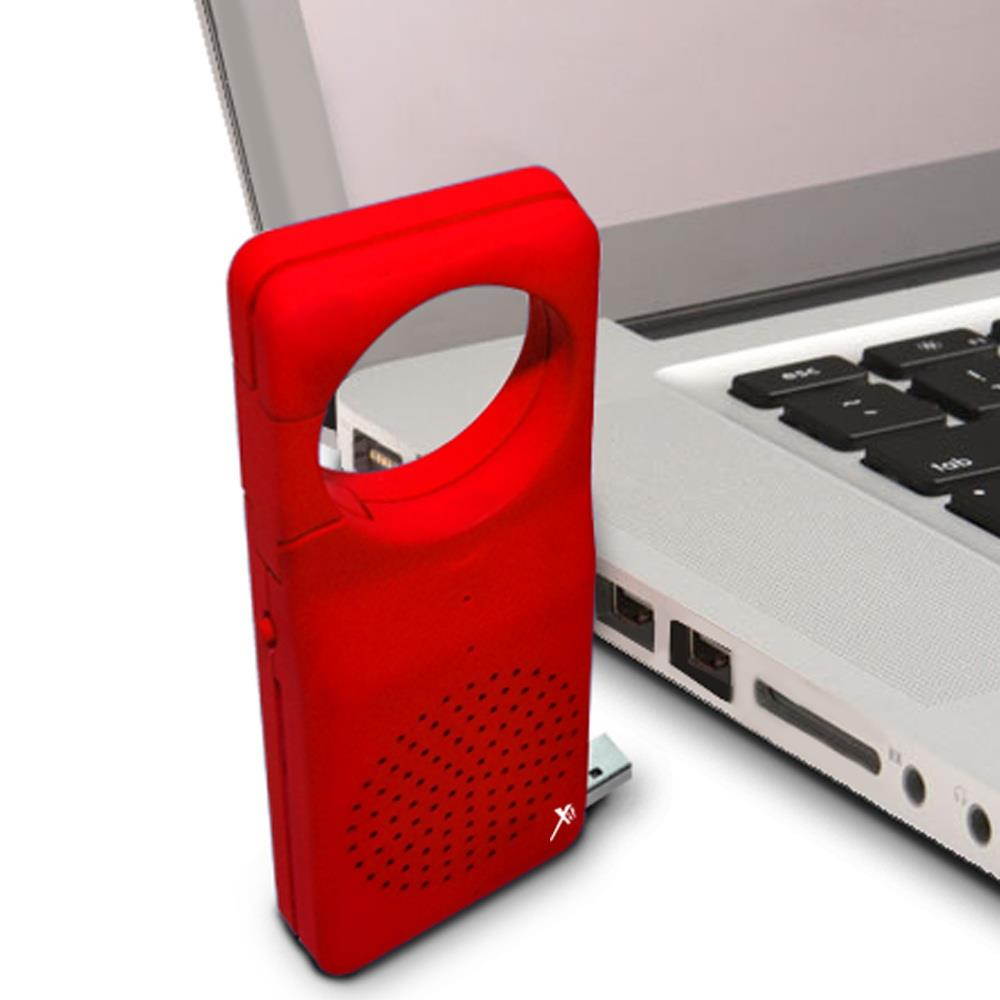 Xit Water-Resistent Bluetooth Speaker with Built-in Microphone Red