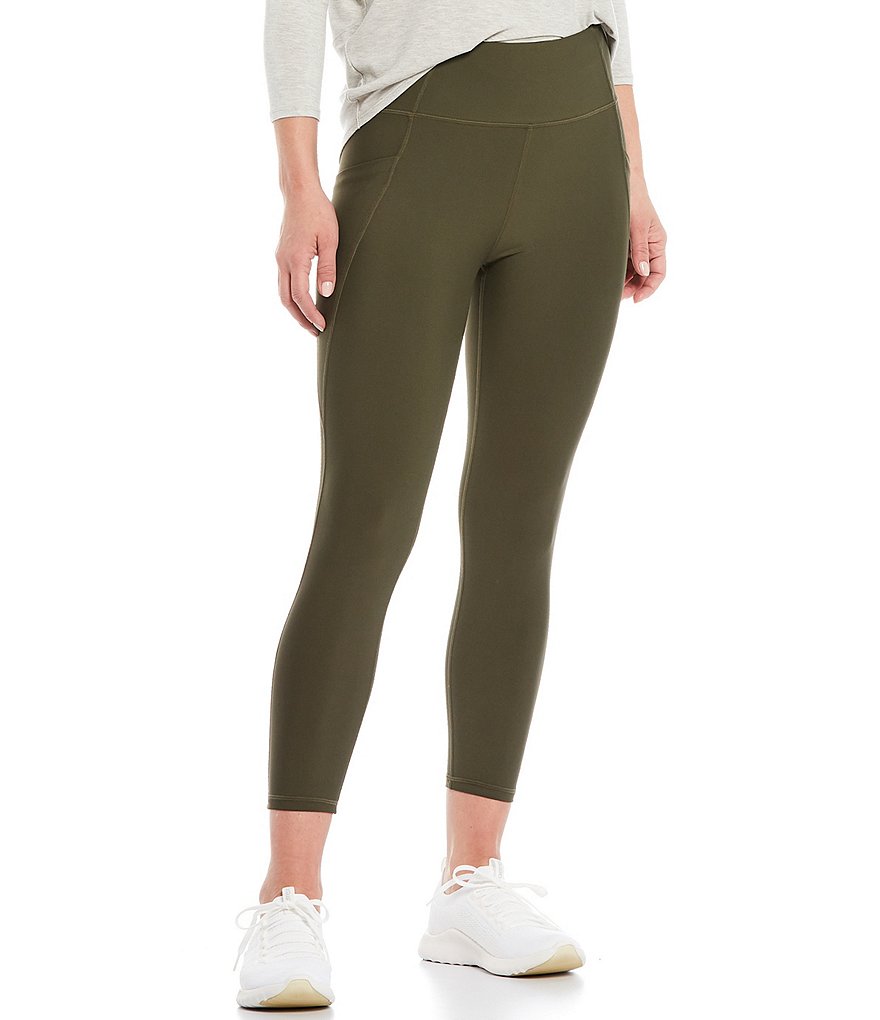 Kinesis Mid Rise Moisture Wicking Side Pocket Crop Leggings
