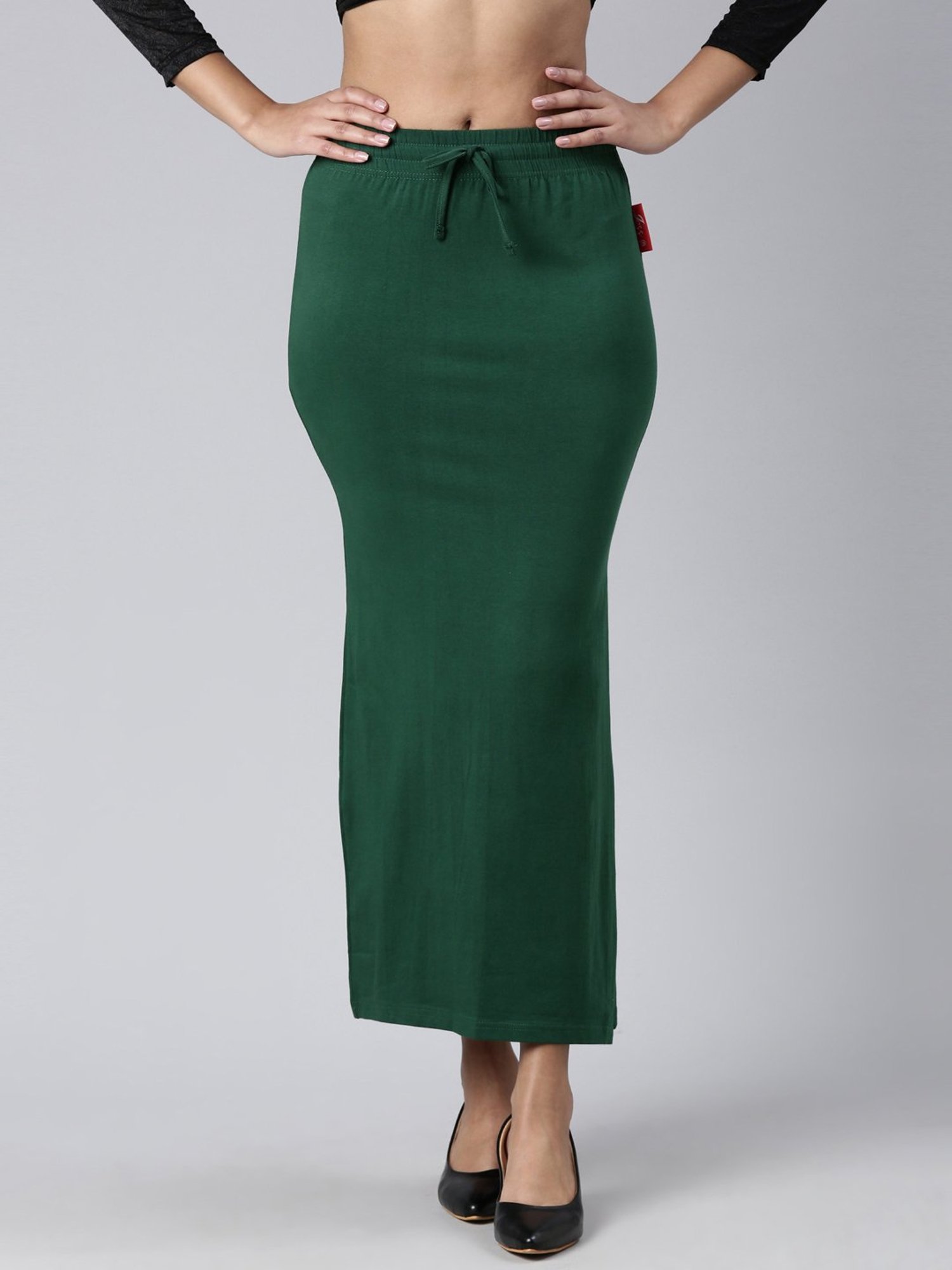 JCSS Green Cotton Saree Shapewear