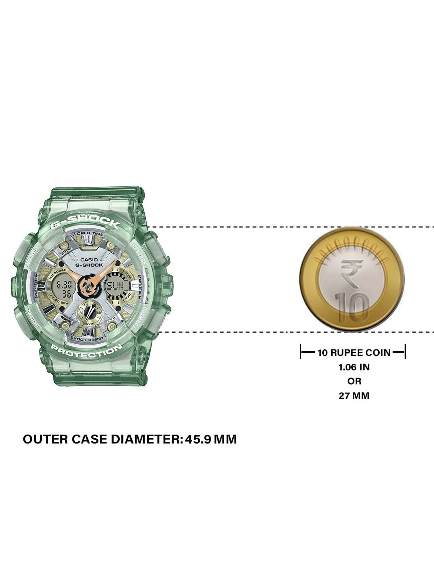 Casio GMA-S120GS-3ADR G-Shock Analog-Digital Watch for Women (46 mm)