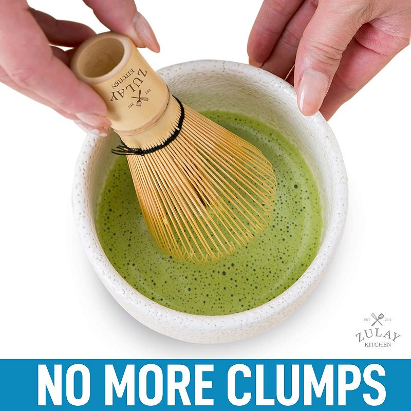 Zulay Kitchen Matcha Tea Whisk, Bamboo - 100 prong