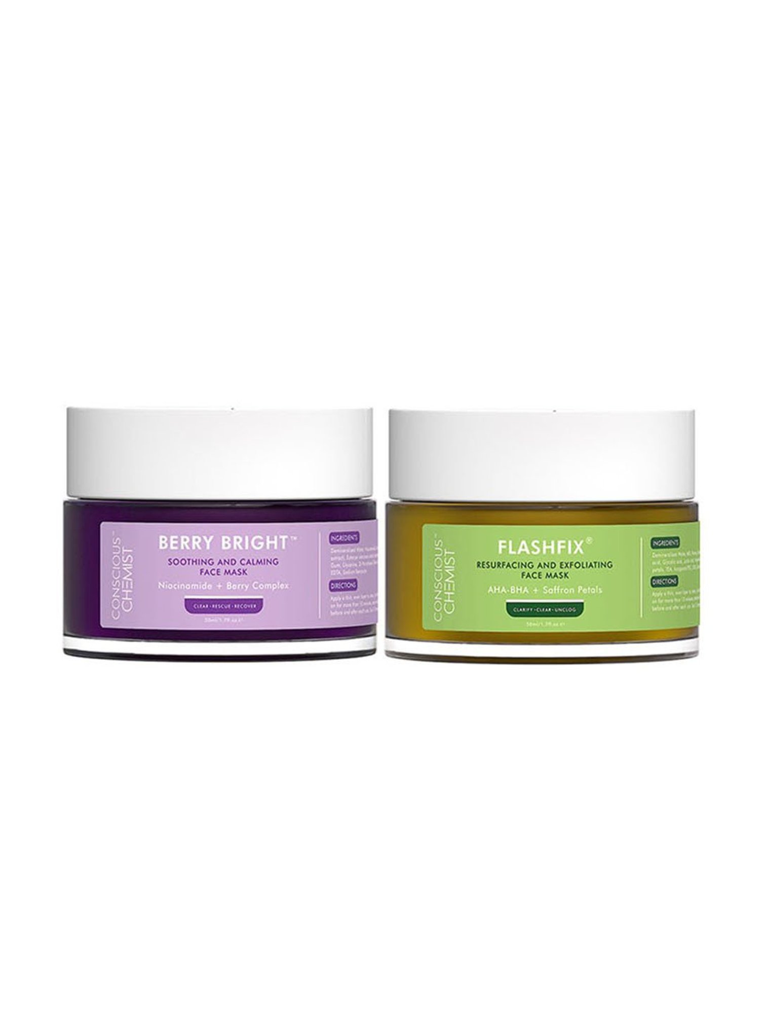 Conscious Chemist Radiance & Exfoliating De-Tan Face Mask Set (Set of 2)
