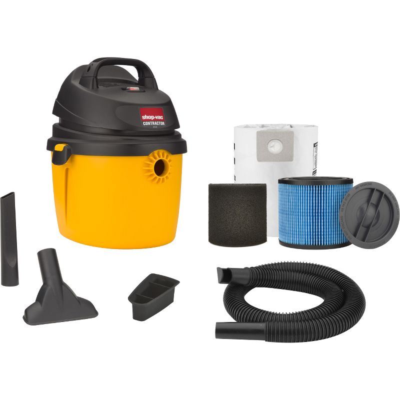 Shop-Vac 2.5 Gallon 2.5 Peak HP Contractor Portable Wet Dry Vac - 1864.25 W Motor - 109.91 W Air Watts - 2.50 gal