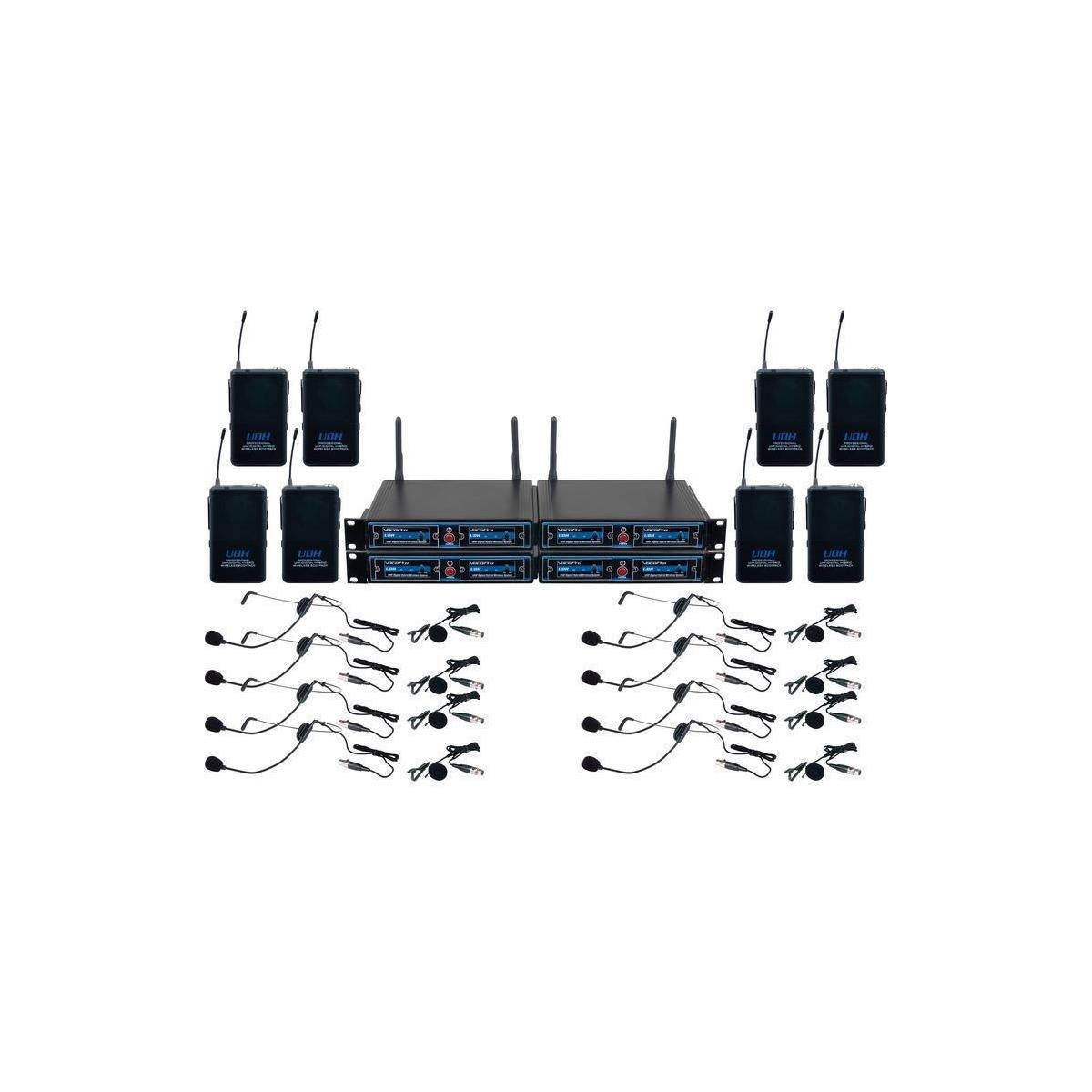 VocoPro UDH-PLAY 8 UHF/DSP Hybrid Bodypack Wireless Microphone System in a Bag
