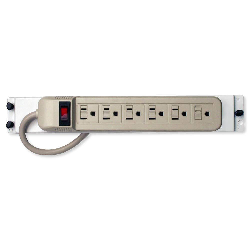 Bracket/Power Strip With 6 Outlets C-0705