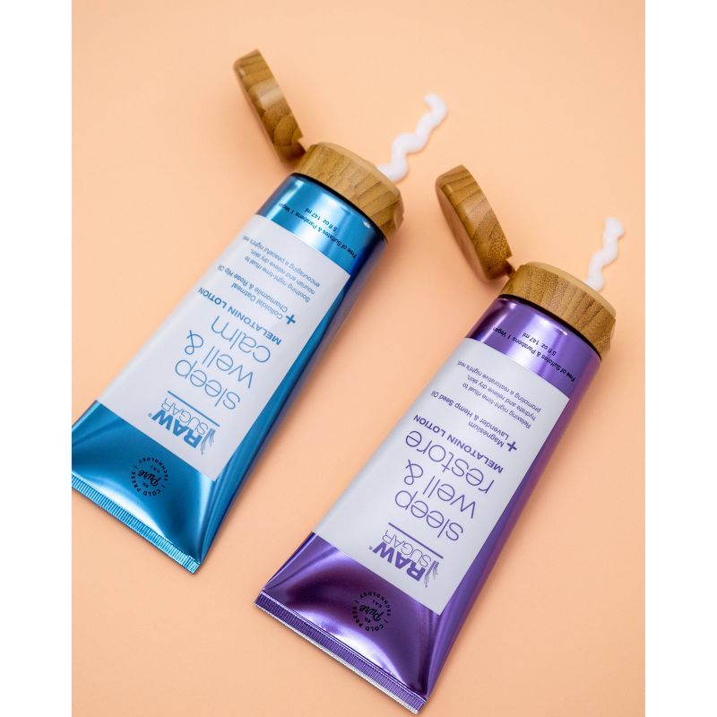 Raw Sugar Melatonin Wellness Lotion Sleep Well and Calm - 5 fl oz