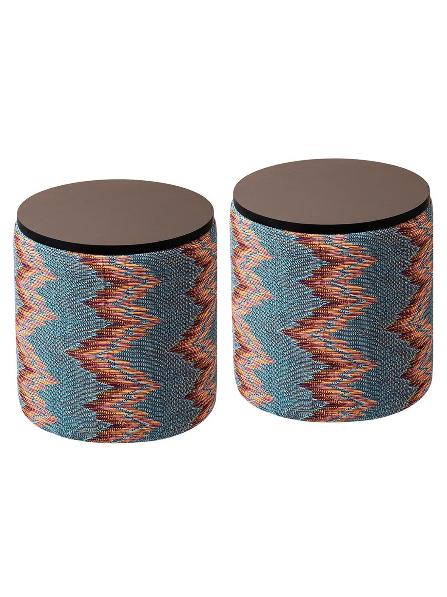 Chumbak French Sahara Solid Mustard Yellow Wood Ottoman