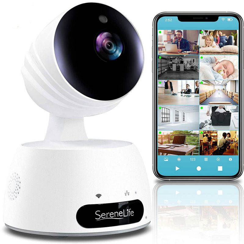 SereneLife IP WIFI 720p HD Security Camera with Remote App Control (2 Pack)