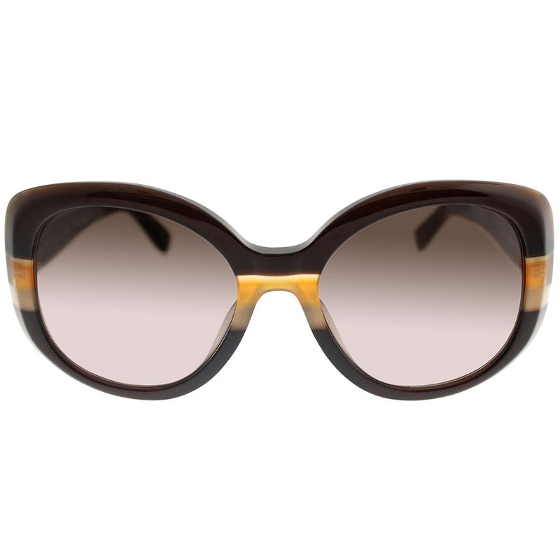 Salvatore Ferragamo  230 Womens Oval Sunglasses Brown Crystal Orange 54mm