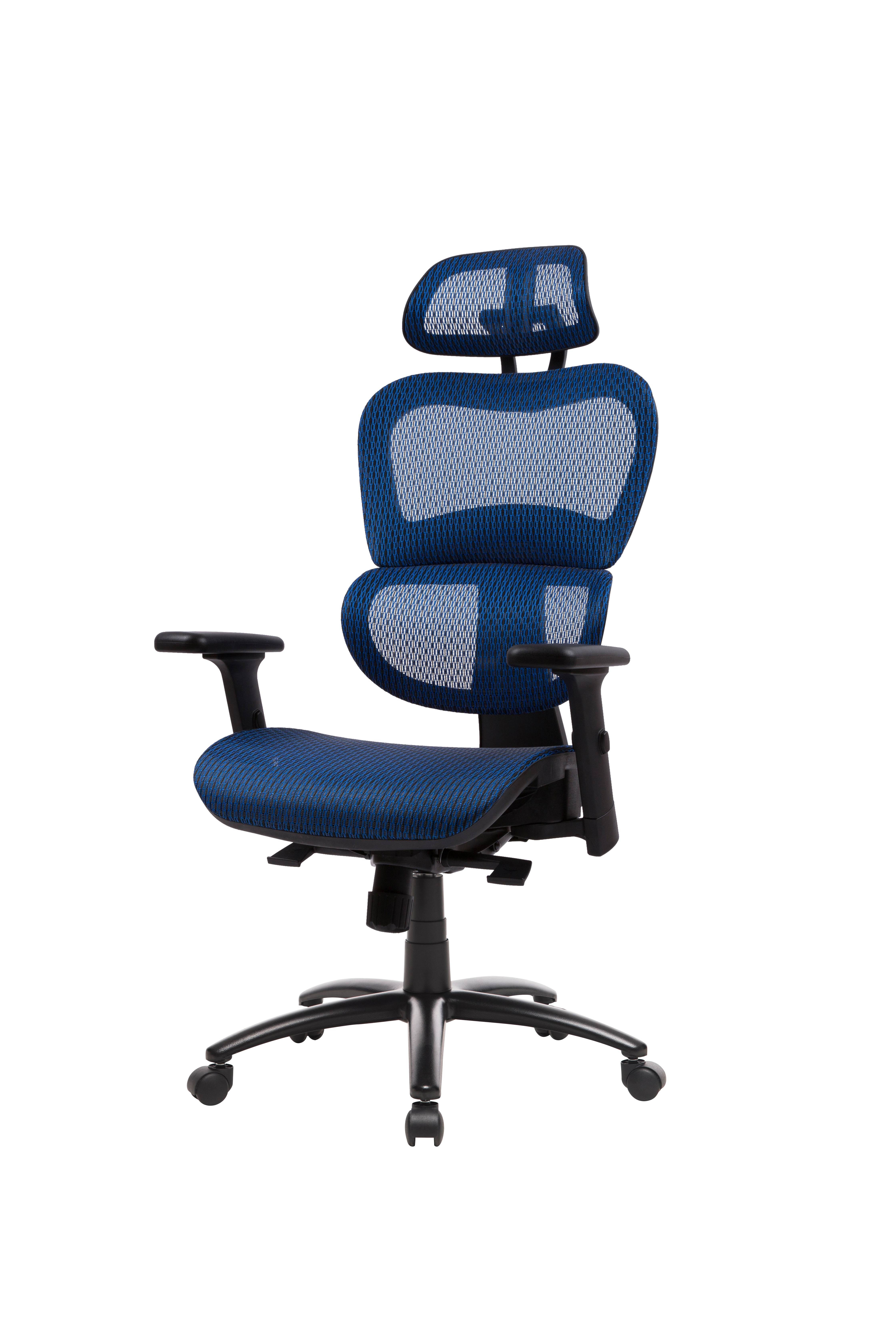 Ergonomic office chair mesh chair computer chair connected chair with adjustable headrest and armrests high back chair