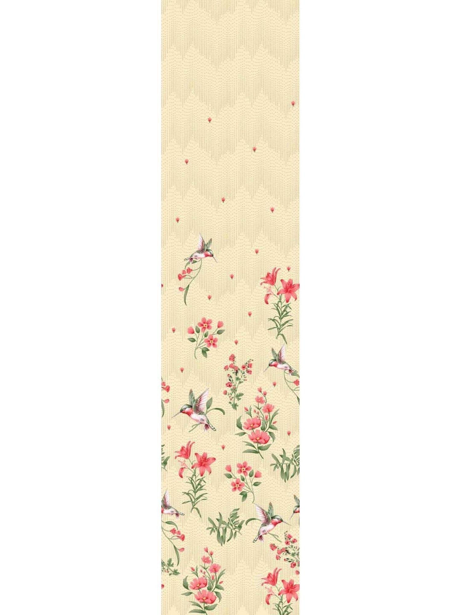 Welspun Printed Light Yellow Cotton Double Fitted Bed Sheet with 2 Pillow Covers