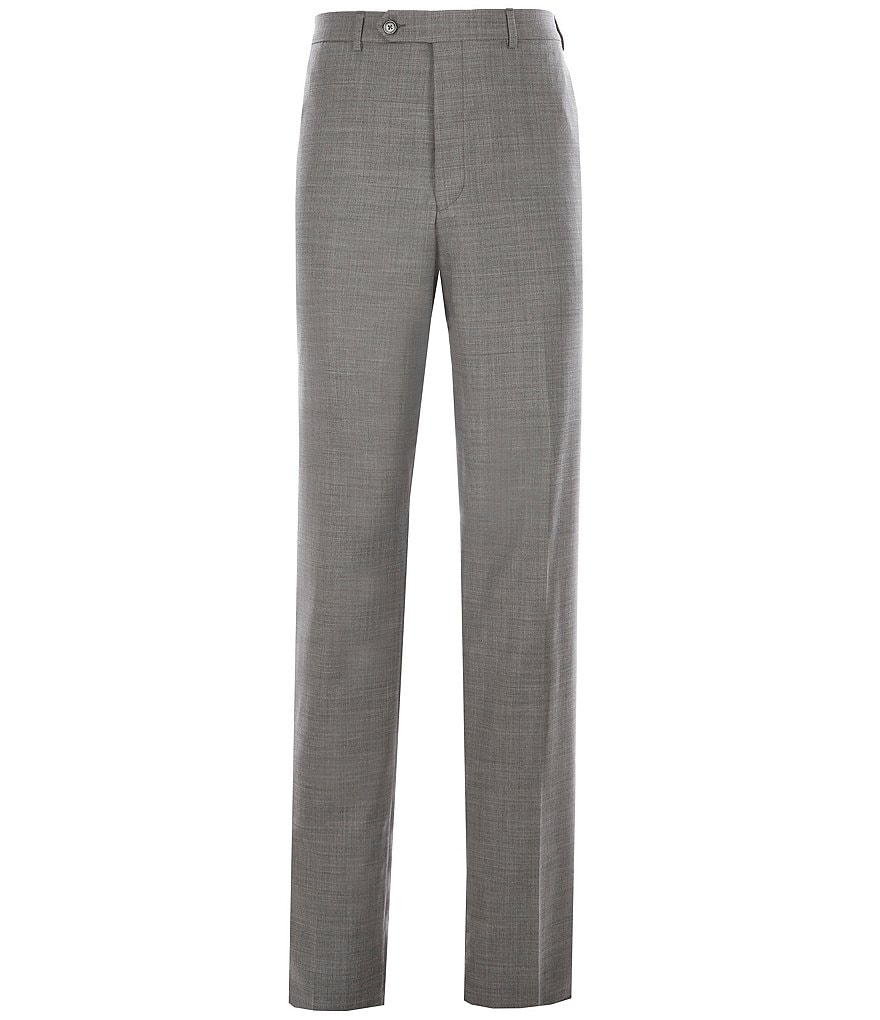 Cremieux Tailored Modern Fit Flat Front Sharkskin Dress Pants
