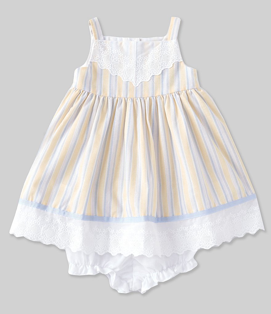 Laura Ashley Baby Girls 12-24 Months Striped Fit-And-Flare Dress
