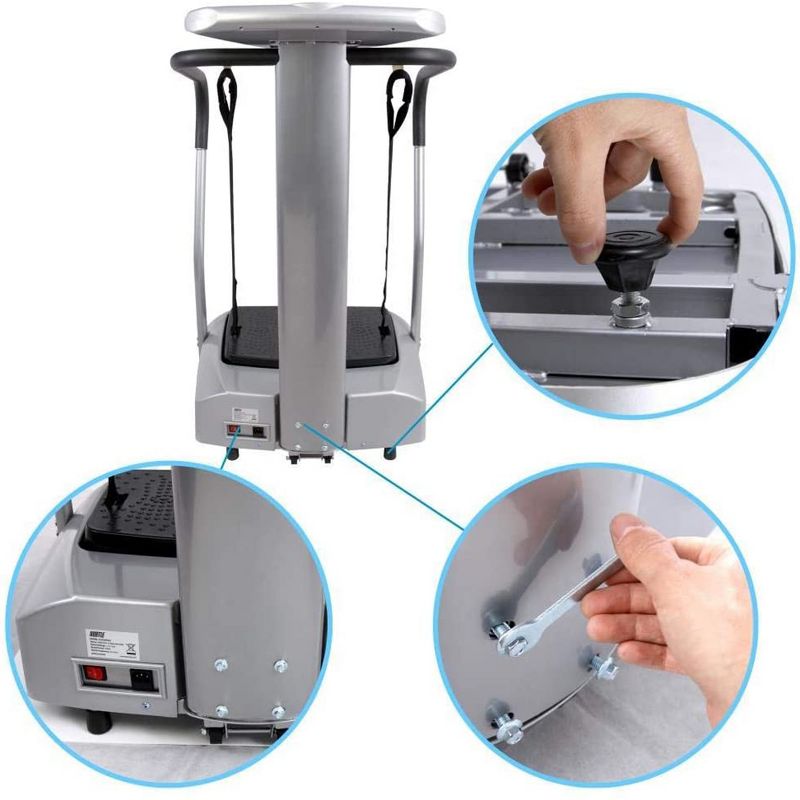 Hurtle 2 x HURVBTR85.5 Standing Vibration Platform Full Body Exercise Machine Home Fitness Workout Trainer for All Age Groups and Body Types (2 Pack)