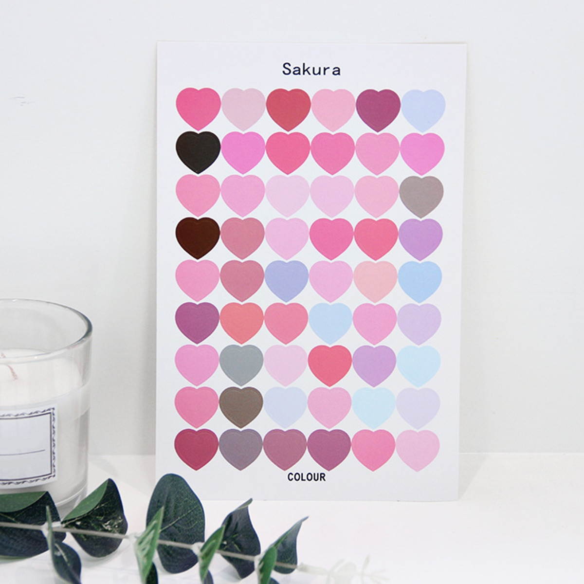 Lovely Cartoon Pattern Sticker Simple Color Gradient Round Sealing Sticker Decoration Sticker for DIY Decoration Journals Scrapbooks