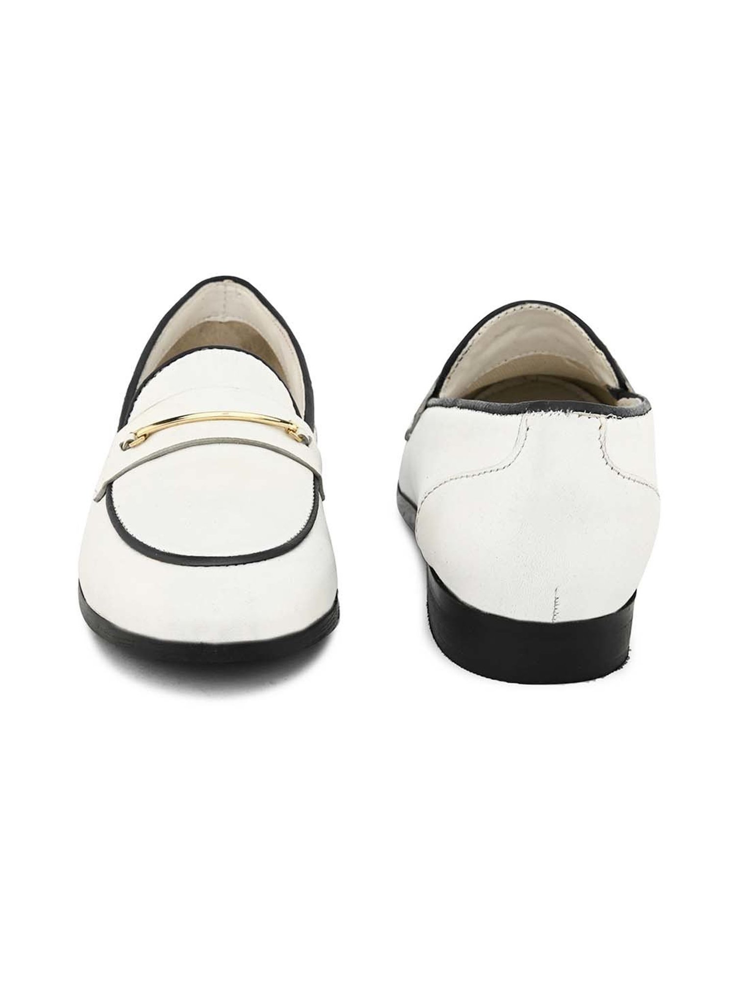 Carlo Romano Women's White Casual Loafers