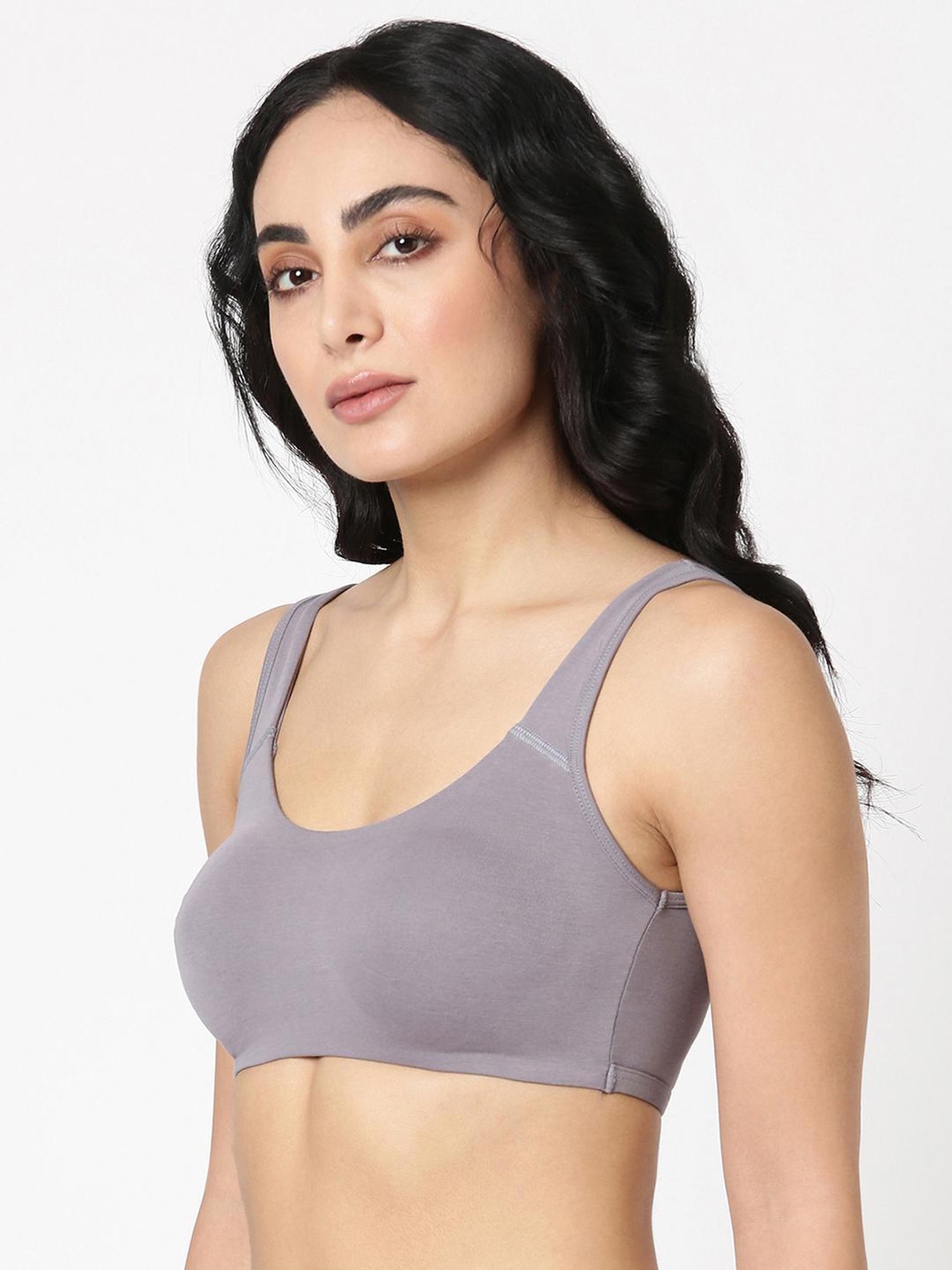 BLOSSOM Grey Full Coverage Sports Bra