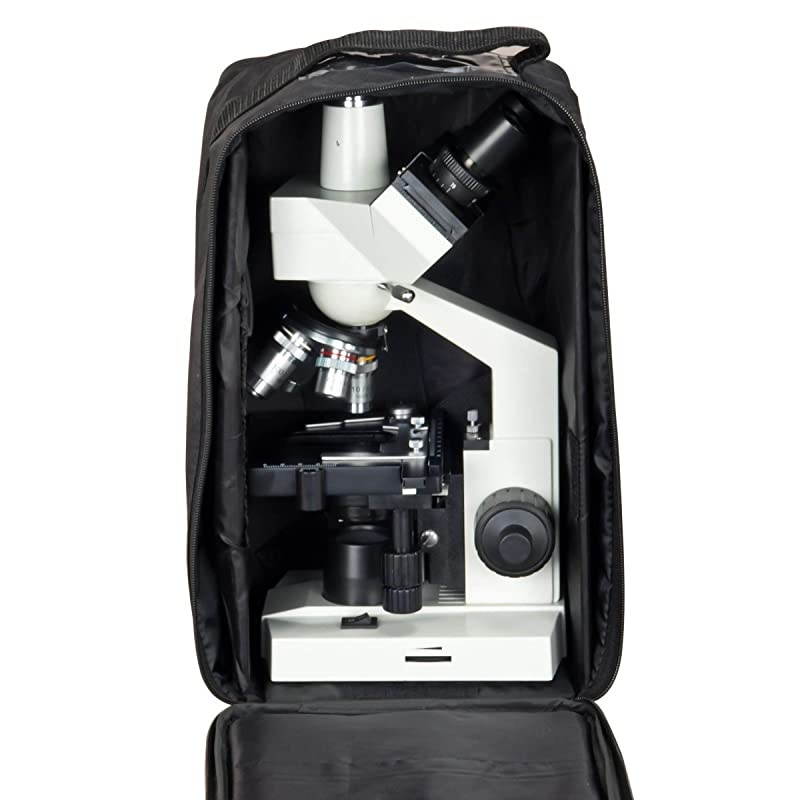 40X-2000X Lab Trinocular Biological Compound LED Microscope with Vinyl Carrying Case