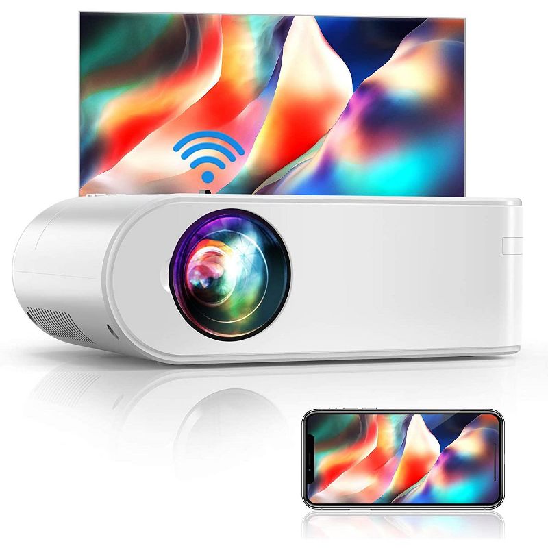 Yaber V2 Mini Wifi Projector Full HD 1080P and 200 Supported, Portable Wireless Mirroring Projector for iOS Android TV  Stick PS4 PC Home & Outdoor