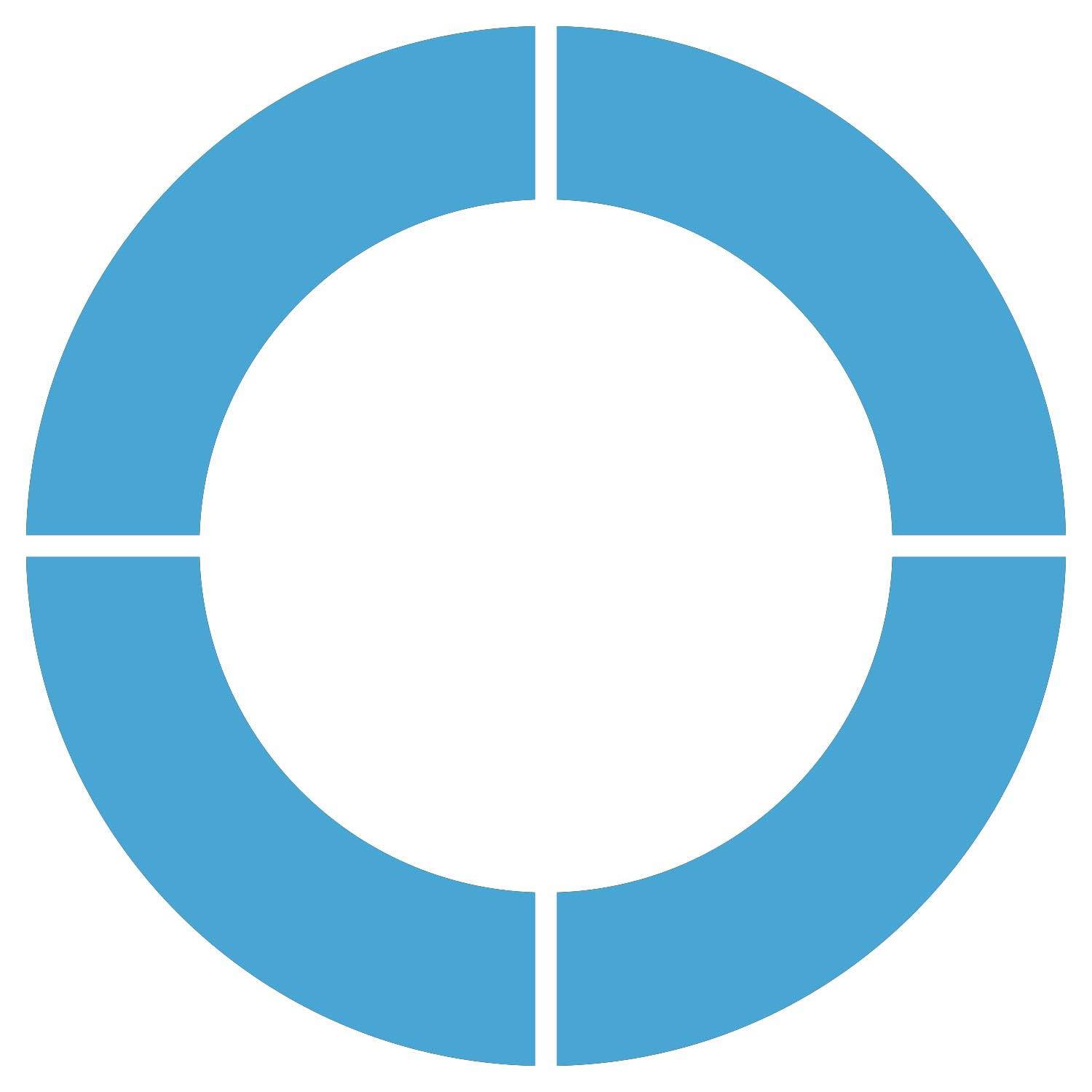 LiteMark Orange Removable 12 Inch Circle Kits - Makes 3 Circles