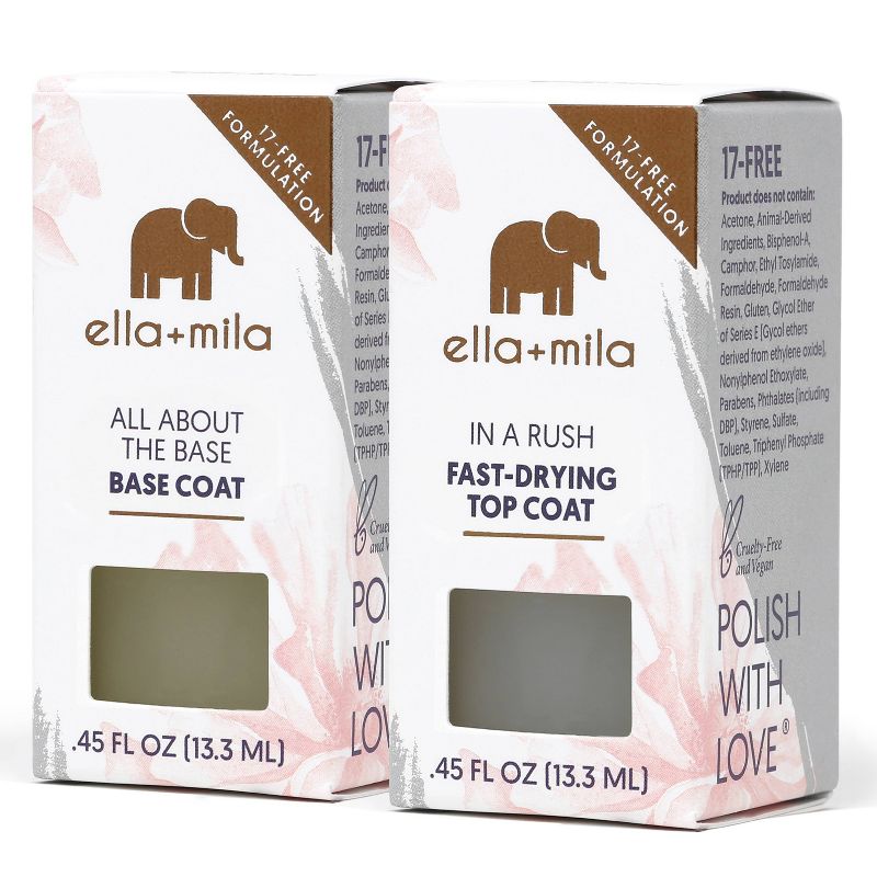 ella+mila Nail Care Treatment - In a Rush + All About That Base - 2pk