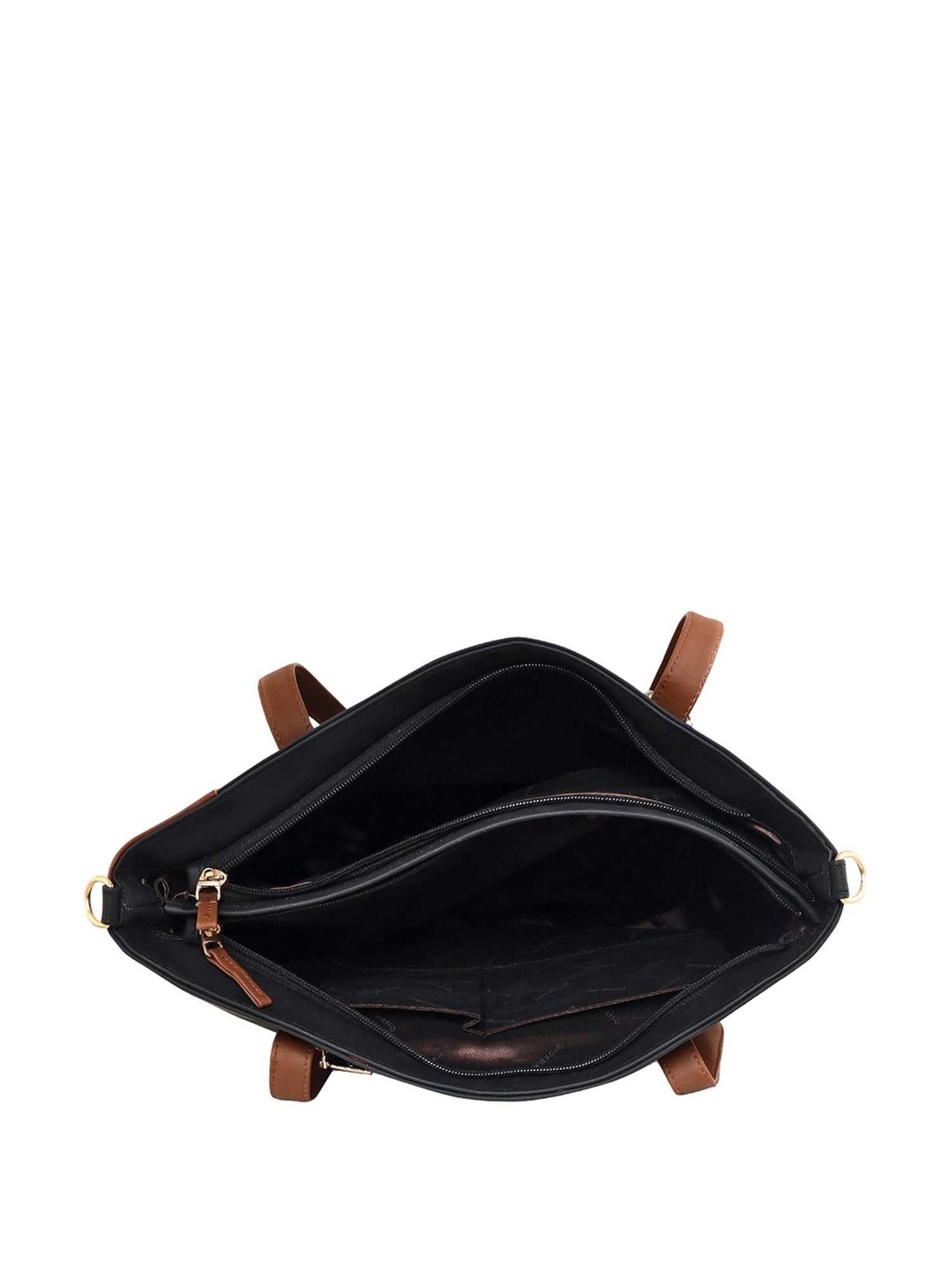 Giordano Black Color Block Medium Shoulder Handbag