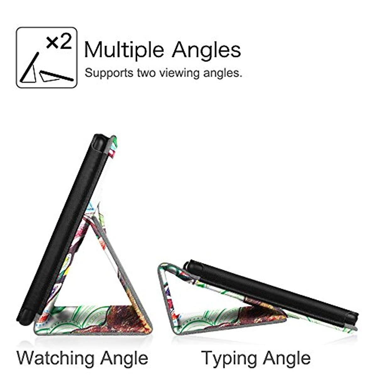 Fintie Folio Case for Amazon Fire 7 Tablet (Previous Generation - 7th, 2017 Release) - Slim Fit PU Leather Standing Protective Cover Auto Wake/Sleep, Compatible with Fire 7 (5th Gen, 2015), Love Tree