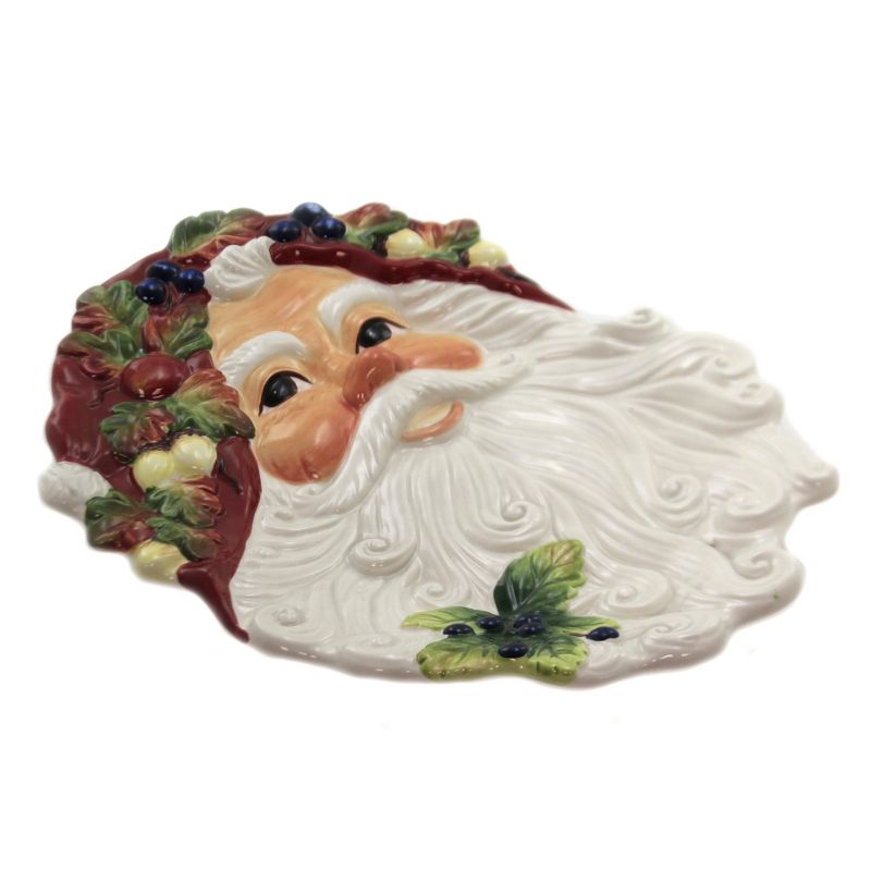 Tabletop 11.25" Santa Face Plate Christmas Party Serving Cosmos Gifts Corp.  -  Serving Platters