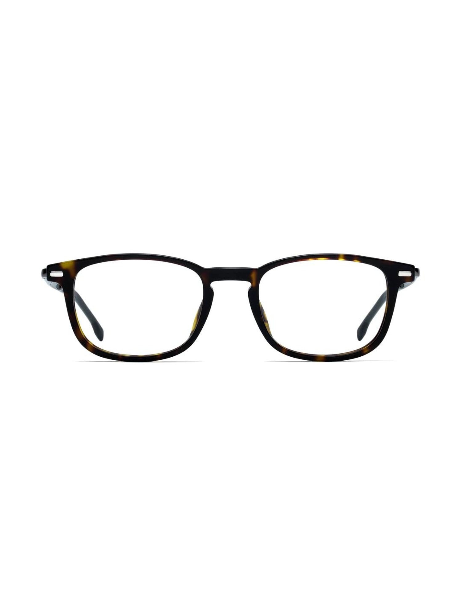 Hugo Boss Brown Rectangular Eye Frames for Men