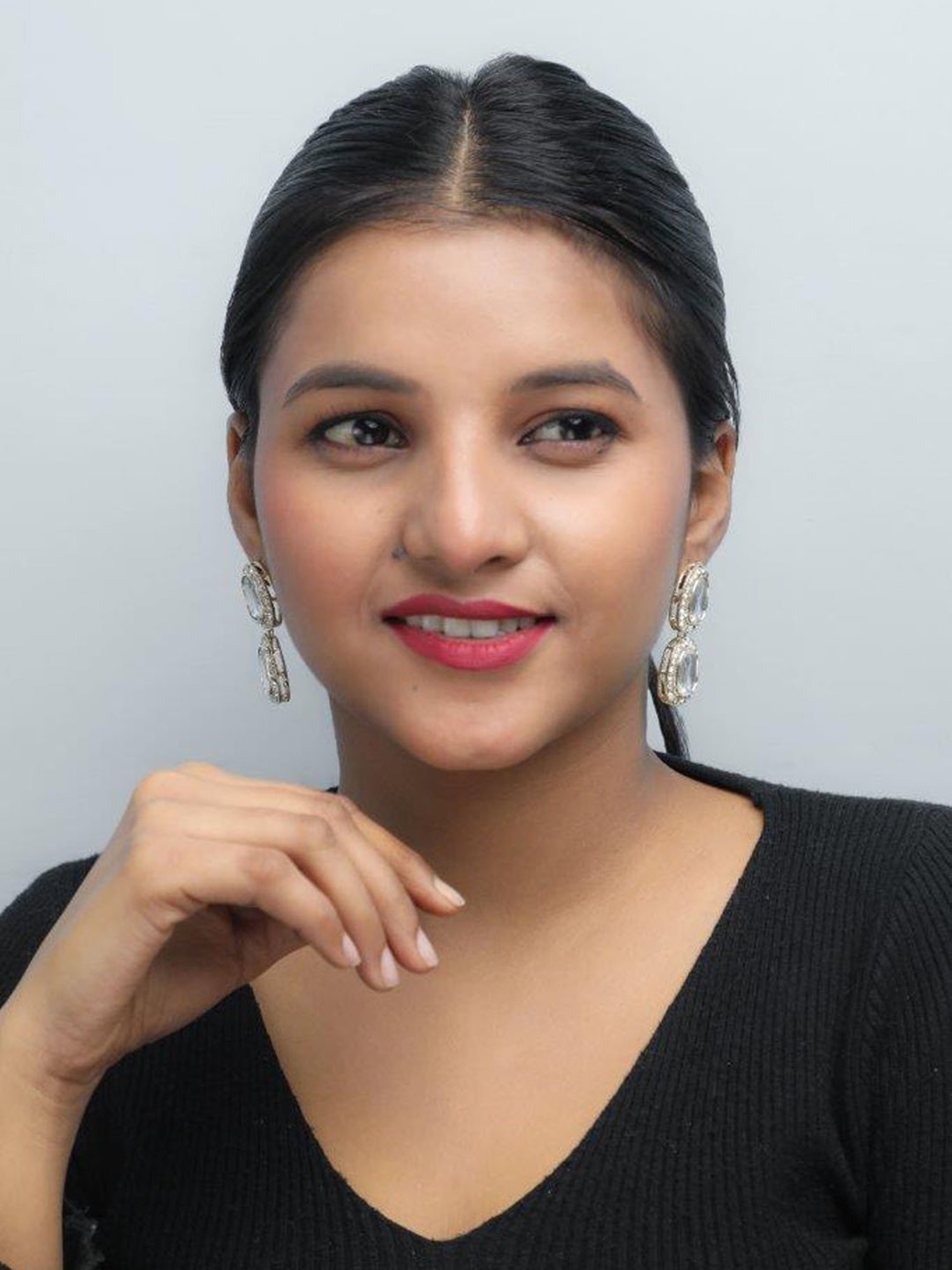 VOJ Silver Plated Kundan Stone Studded Earrings for Women