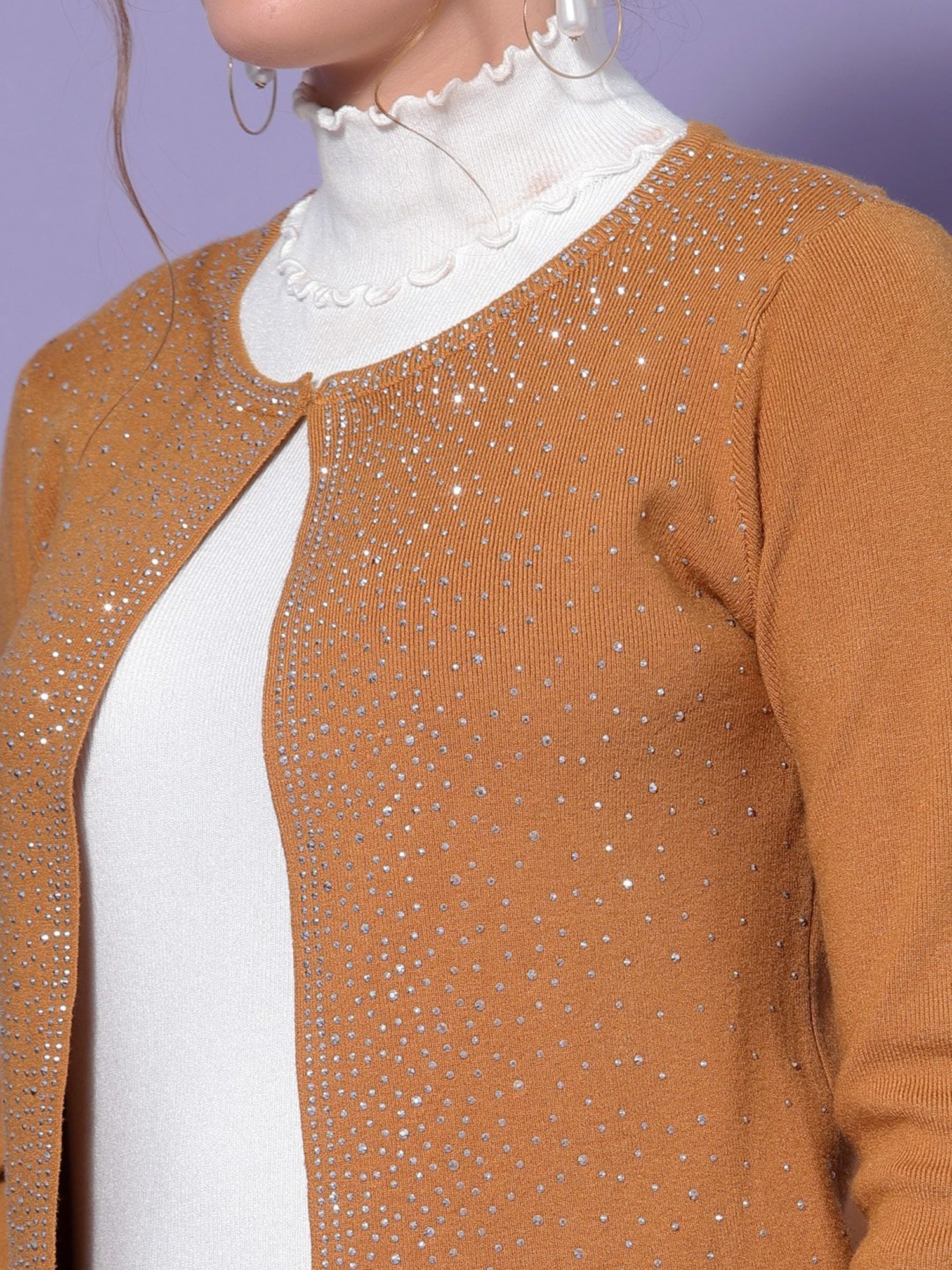 Mafadeny Mustrad Embellished Shrug