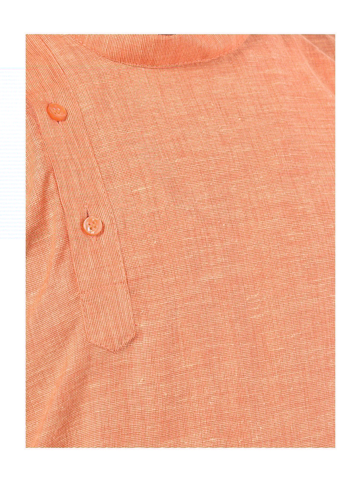 Deyann Kids Orange & White Solid Full Sleeves Kurta with Pyjamas