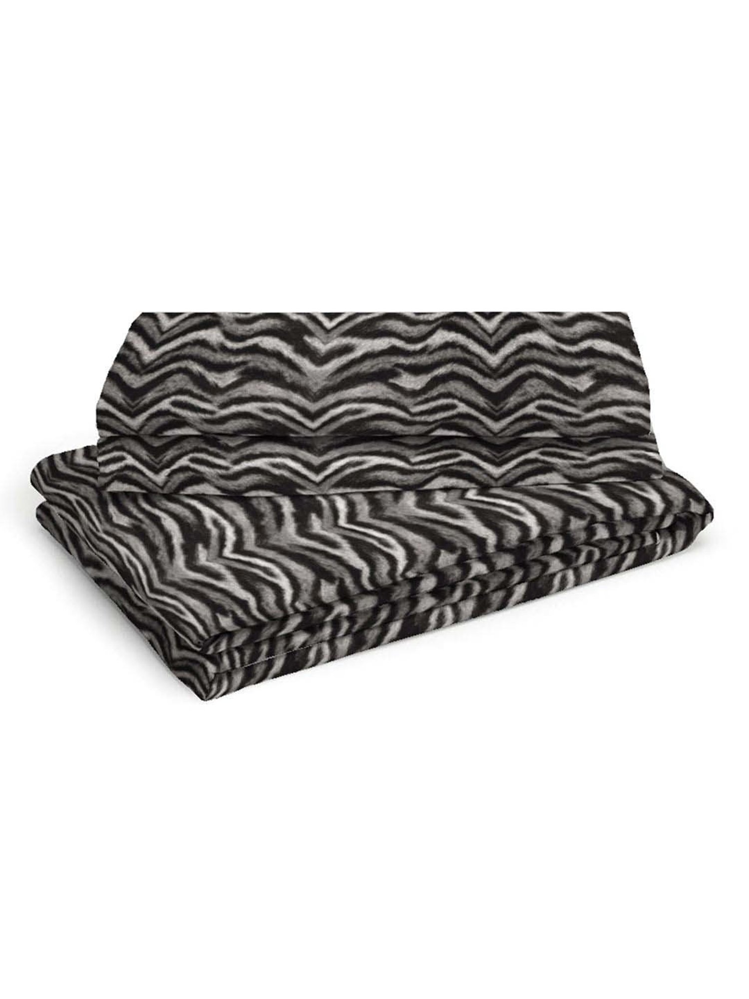 Boutique Living Untamed Grey Cotton 270 TC King Size Bed Sheet with Pillow Cover