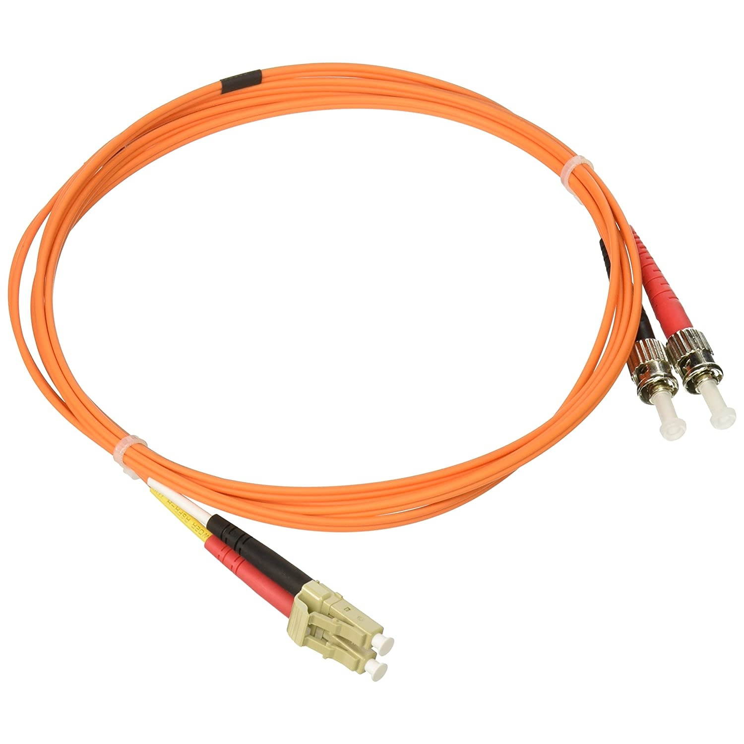 C2G/Cables to Go 37966 LC/ST Plenum-Rated Duplex 50/125 Multimode Fiber Patch Cable (2 Meter, Orange)