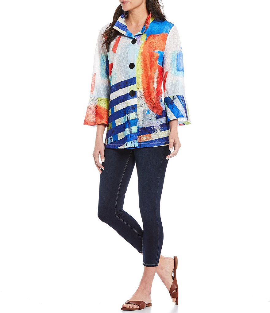 Ali Miles Jamie Crop Denim Skinny Leg Pull-On Jeggings