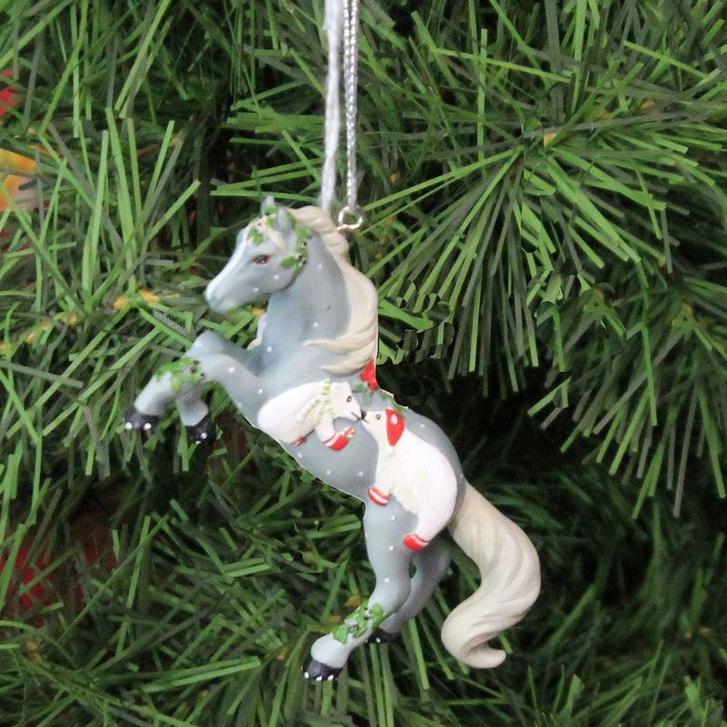 Trail Of Painted Ponies 2.25" Mistletoe Kisses Ornament Horse Christmas  -  Tree Ornaments