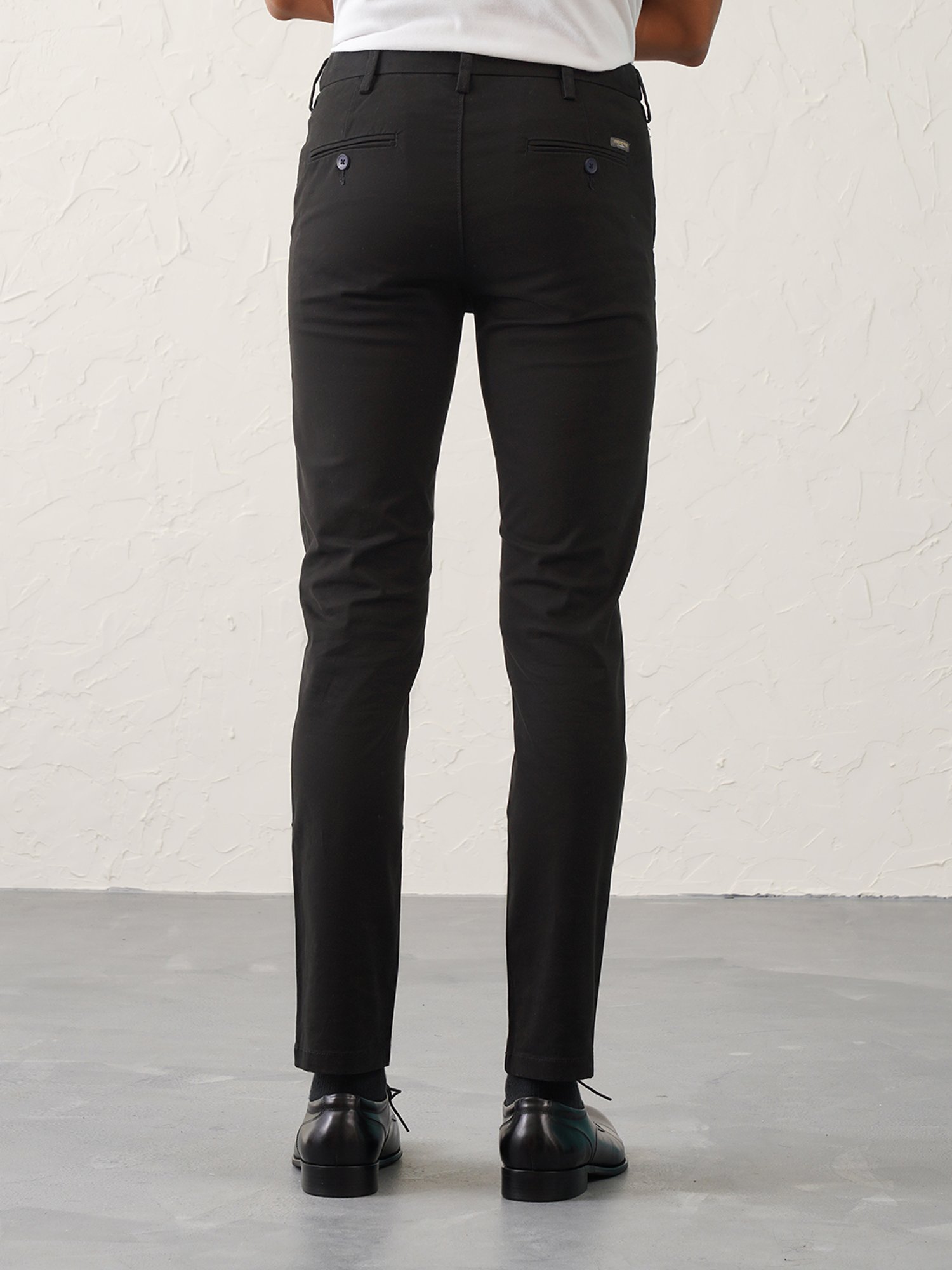 MinusOne Black Regular Fit Chinos