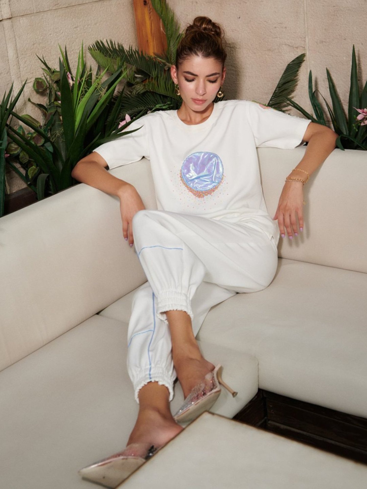 Cin Cin White Audace Party Edit Berlin Joggers