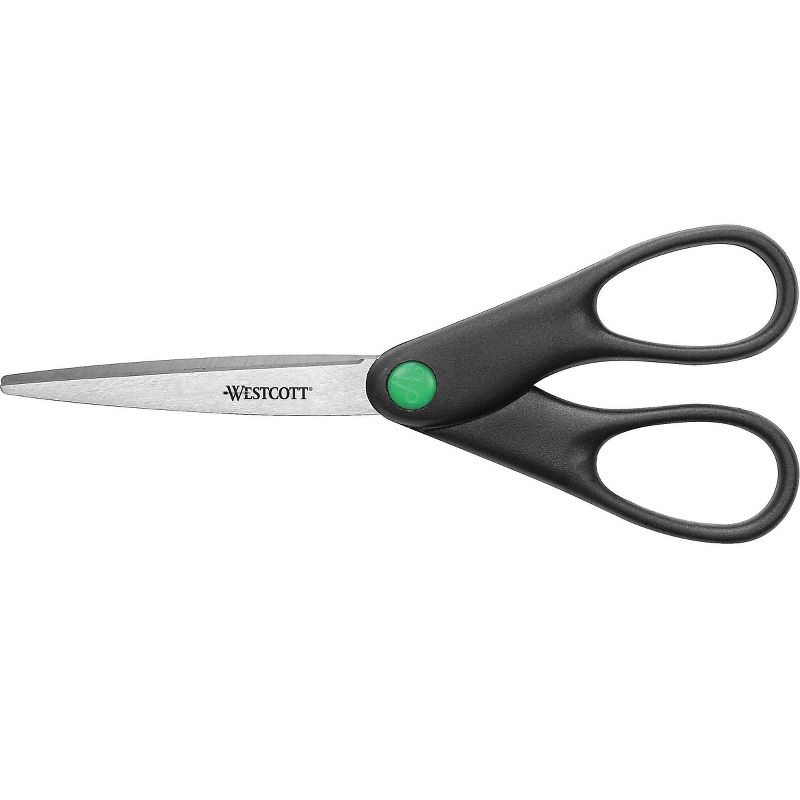 Westcott KleenEarth Recycled Stainless Steel Scissors 7" Long Black 44218