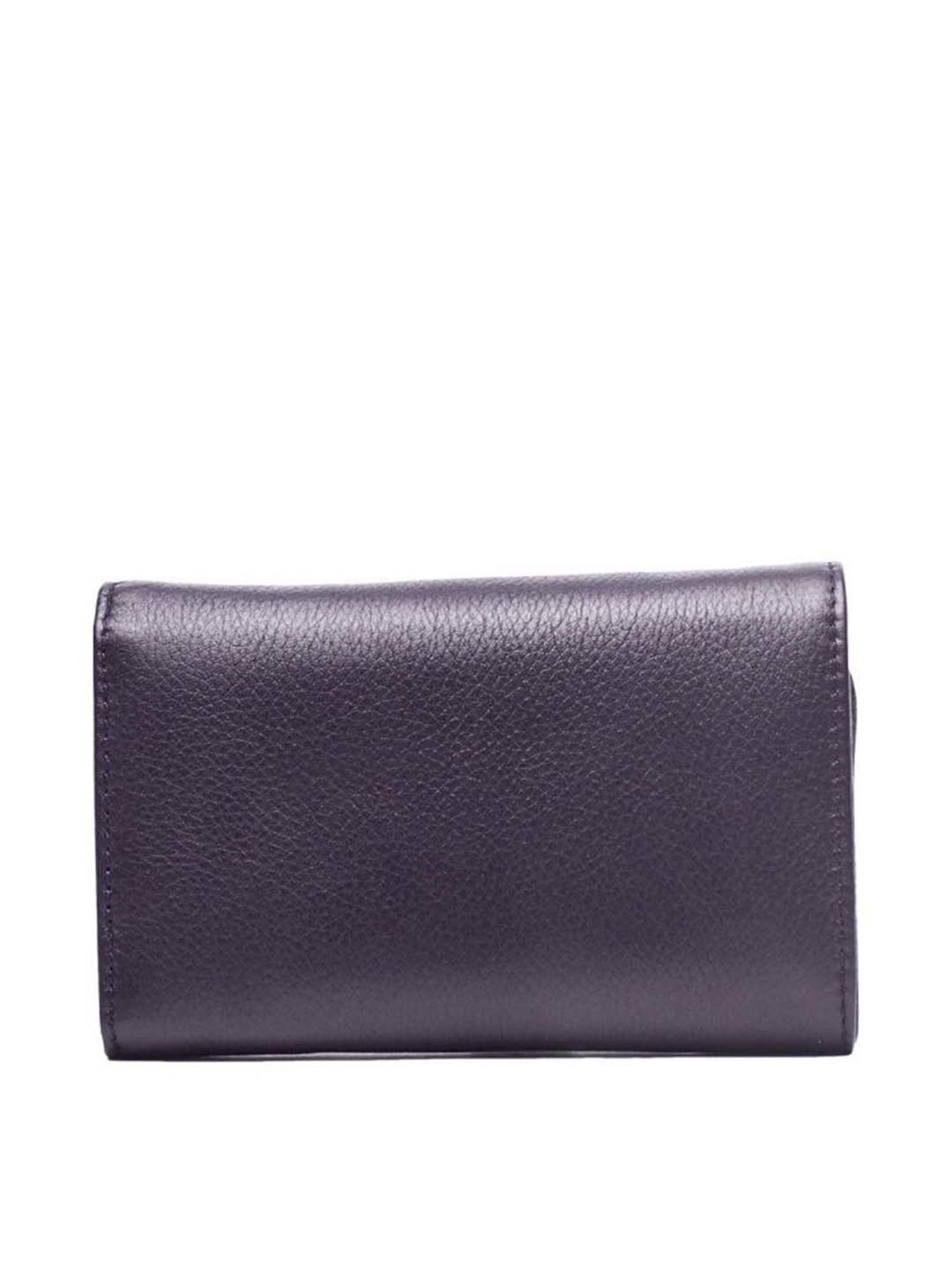 Tohl Burgundy Solid Tri-Fold Wallet for Women