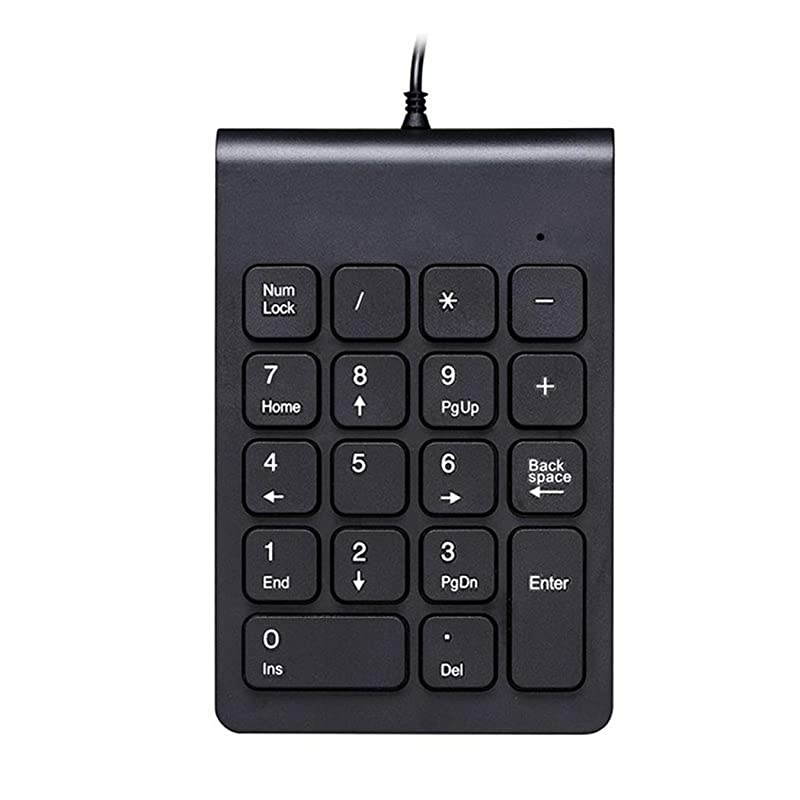 Numeric Keypad NK859 Portable Slim Mini Number Pad Keyboard for Laptop Desktop Computer PC, ChromBook, Surface Pro Notebook, Tax Number Calculate, Office Travel & Home - 18 Key Black