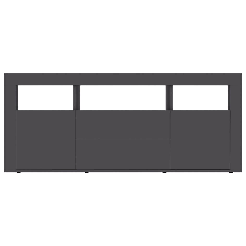 vidaXL TV Cabinet Gray Chipboard TV Stand Console Table Storage Furniture
