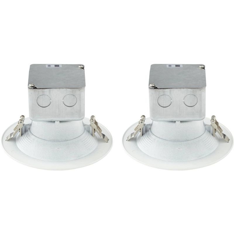 Tesler Canless 5"/6" White 15 Watt LED Trims 2-Pack