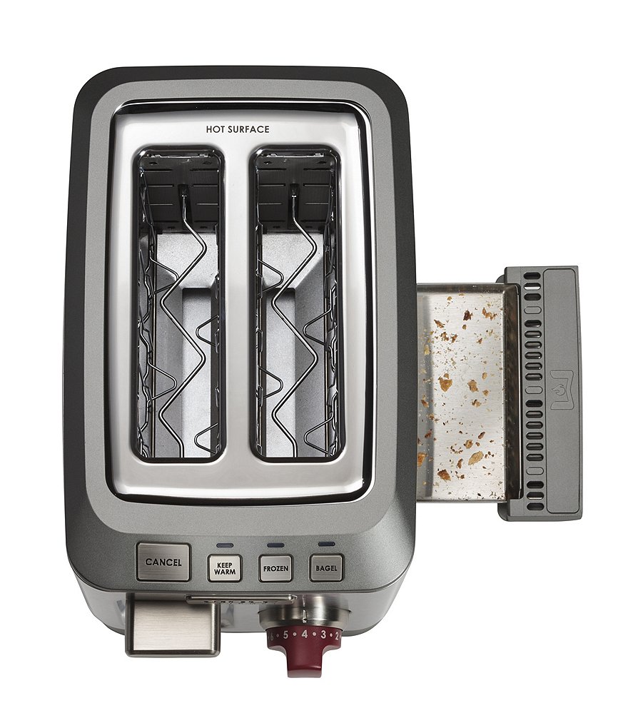 Wolf Gourmet 2-slice Toaster With Red Knob