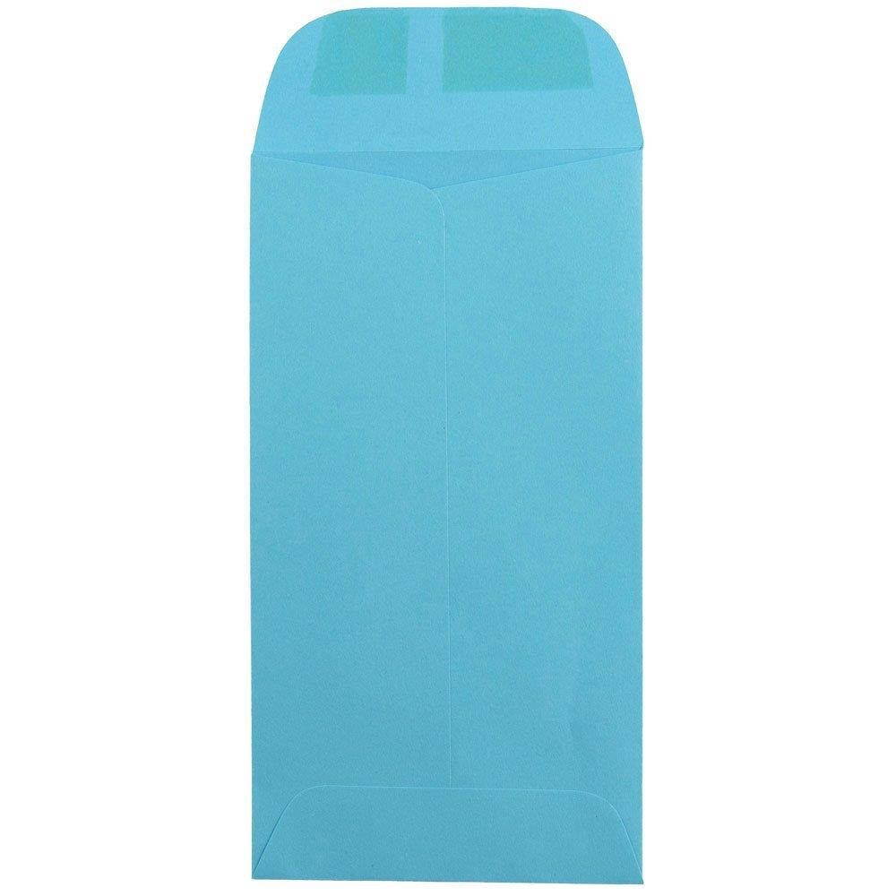 JAM PAPER #7 Business Colored Envelopes - 3 1/2 x 6 1/2 - Blue Recycled - 50/Pack