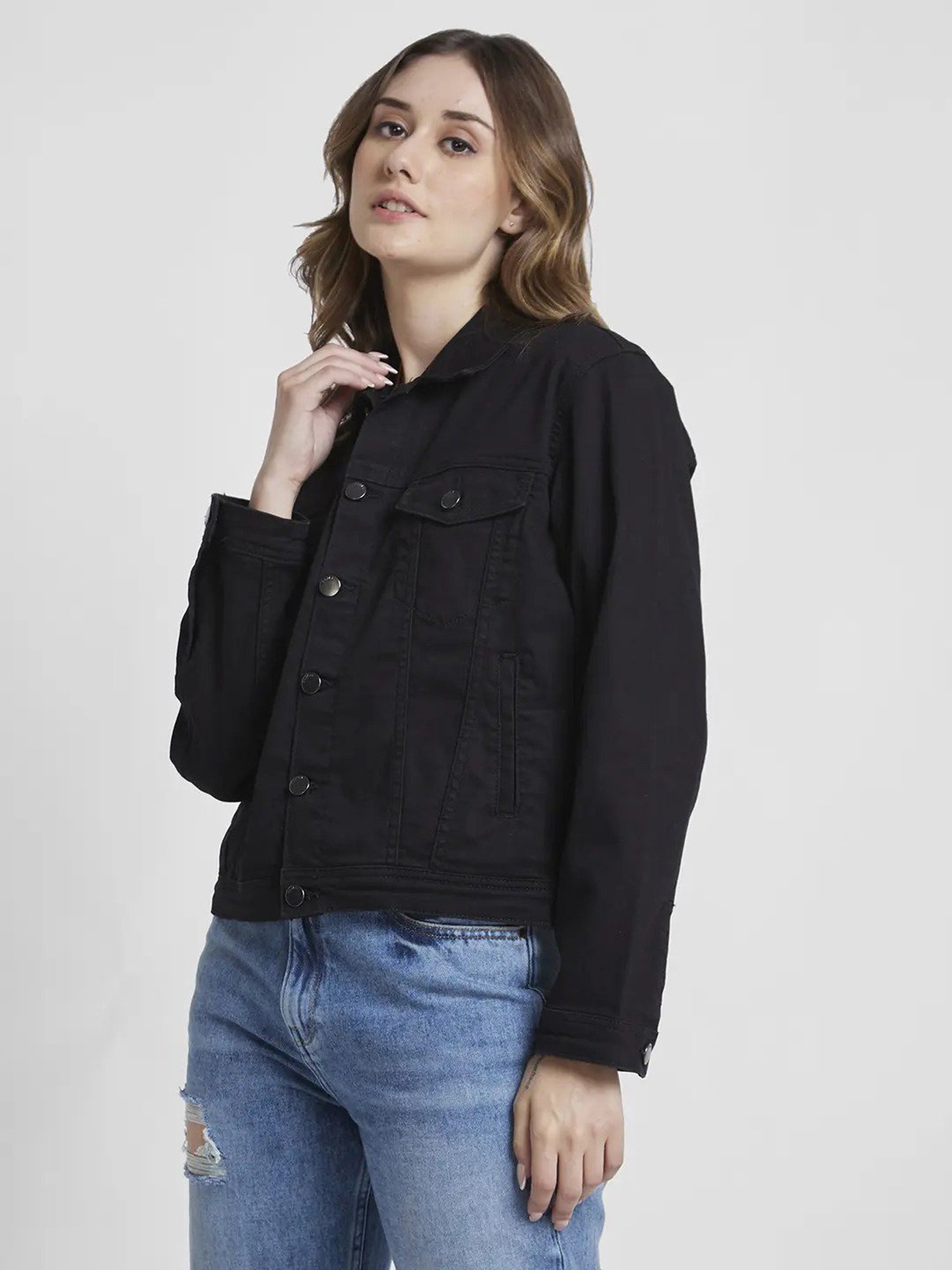 Spykar Black Regular Fit - Denim Jacket
