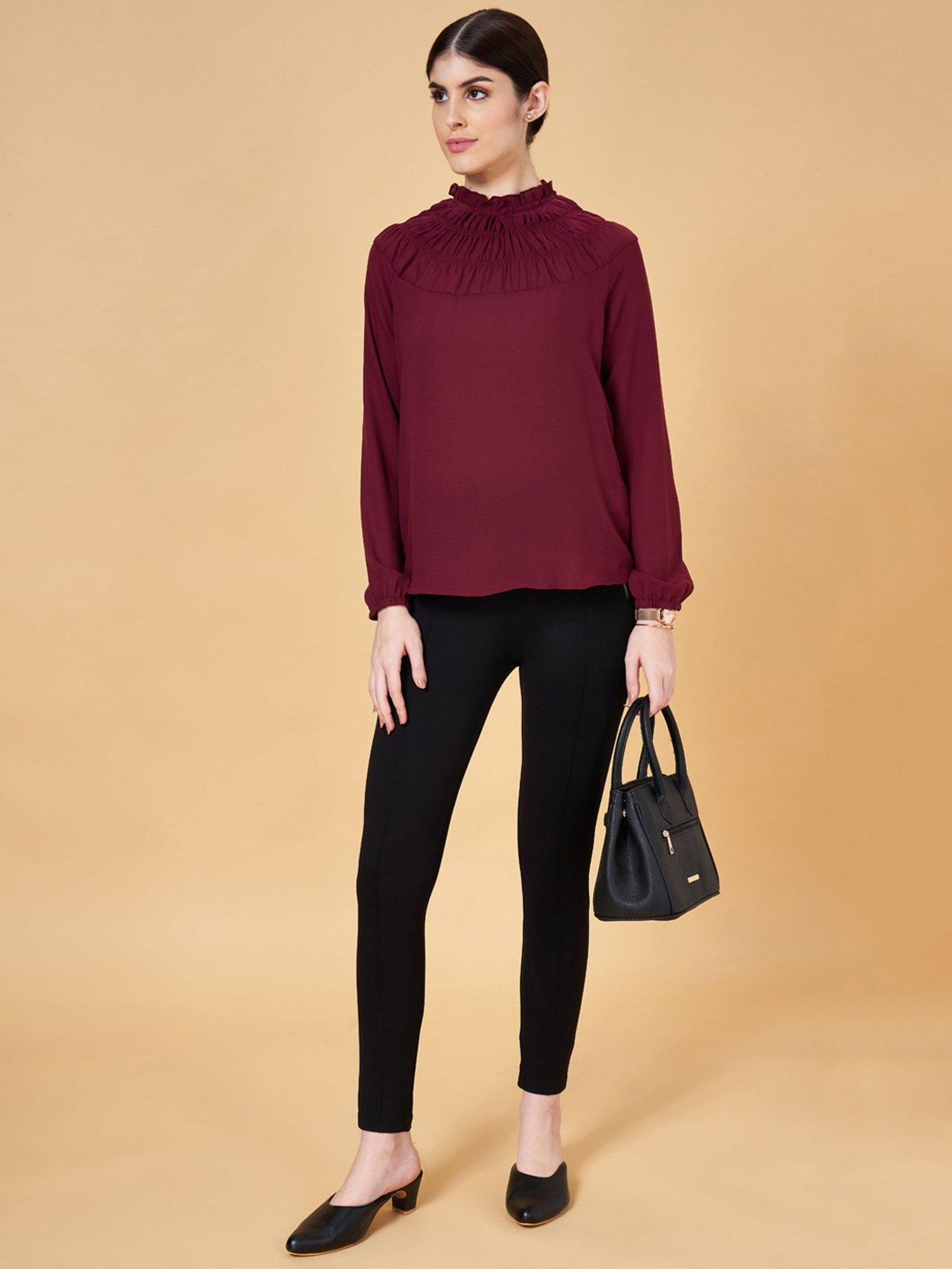 Annabelle by Pantaloons Wine Regular Fit Top